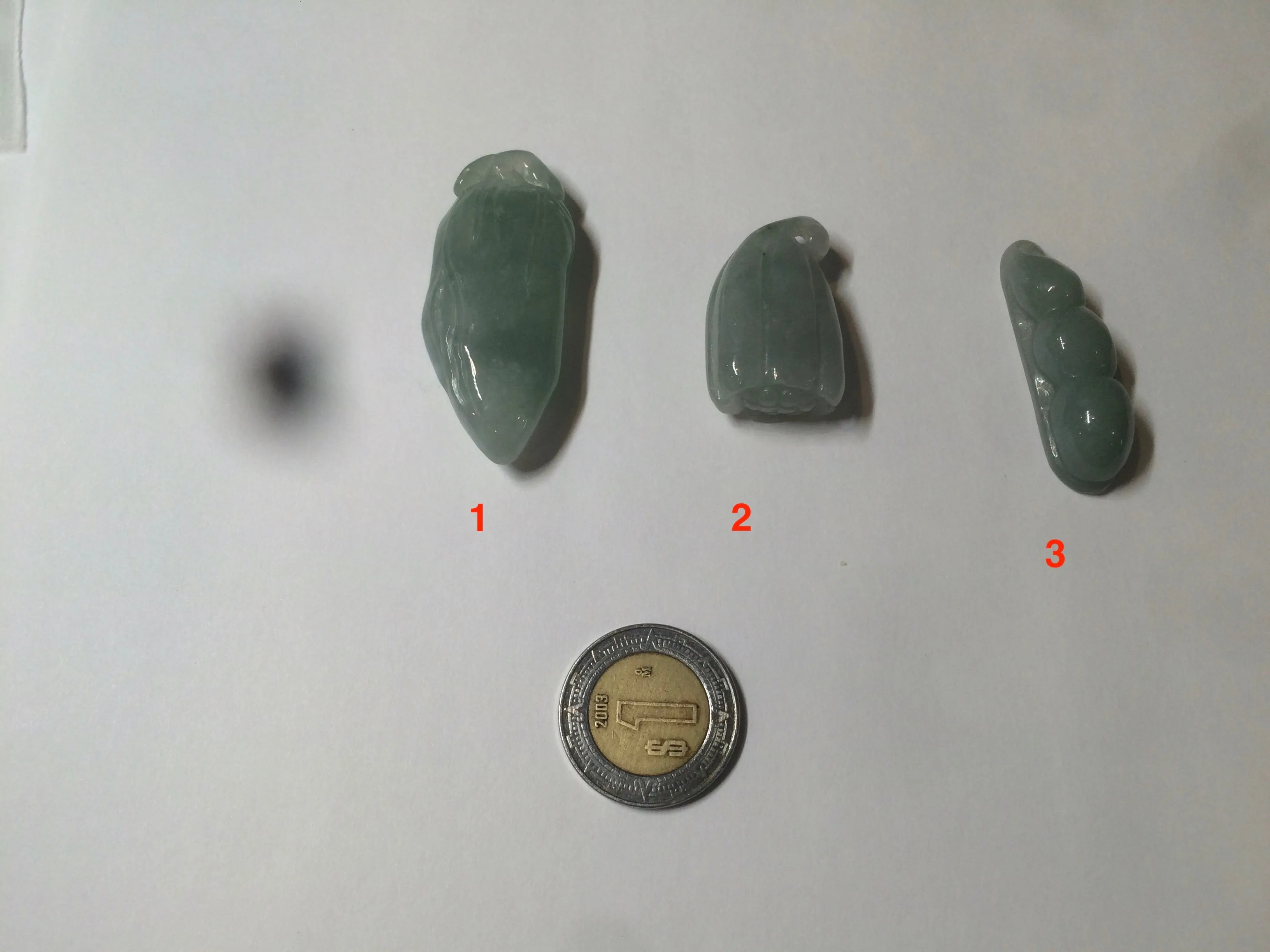 100% Natural type A dark green/gray Jadeite Jade bamboo shoot/lotus pod/Four Seasons Fortune Bean pendant AX31