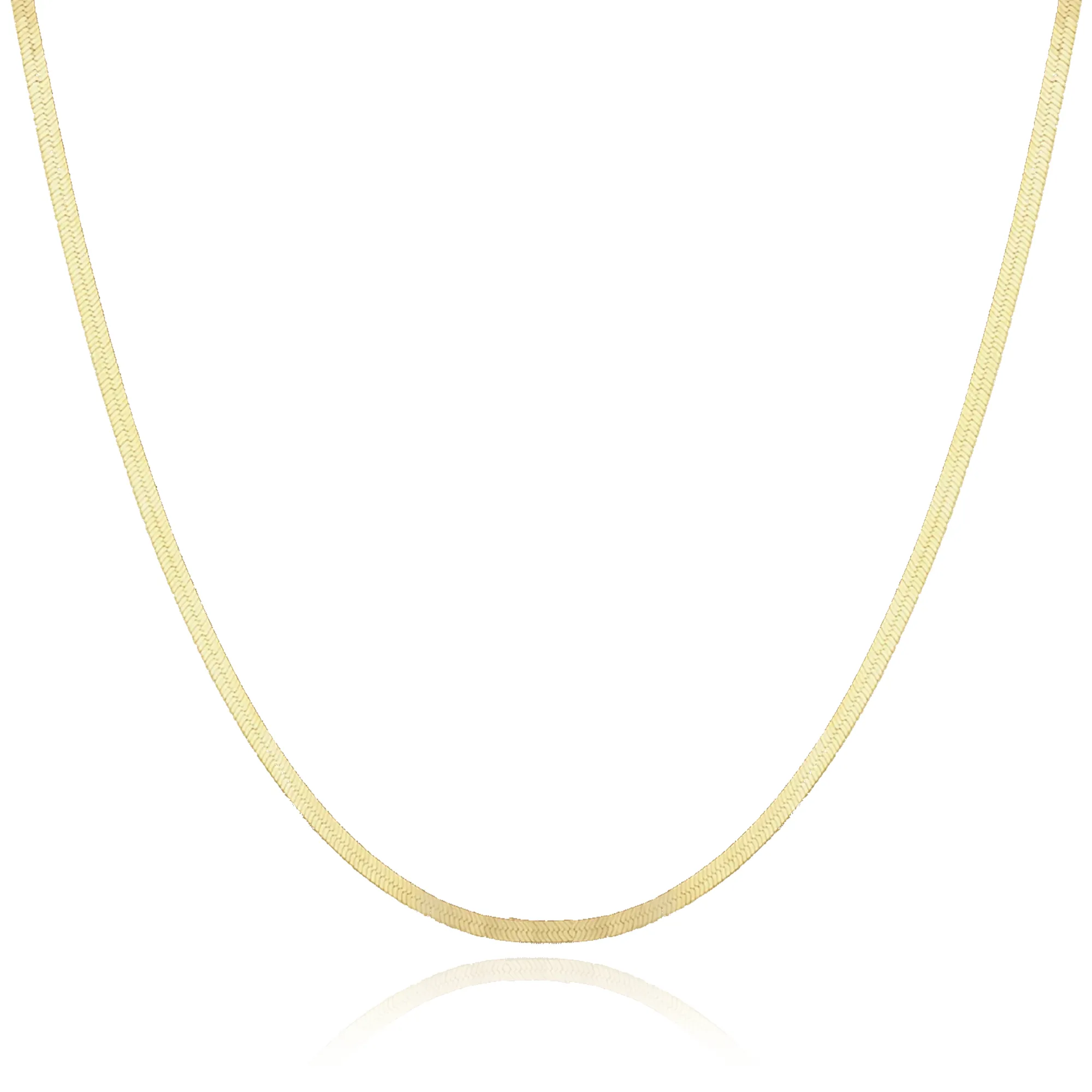 14k Herringbone Necklace