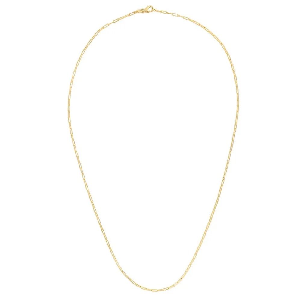 14k Yellow Gold Paperclip Chain