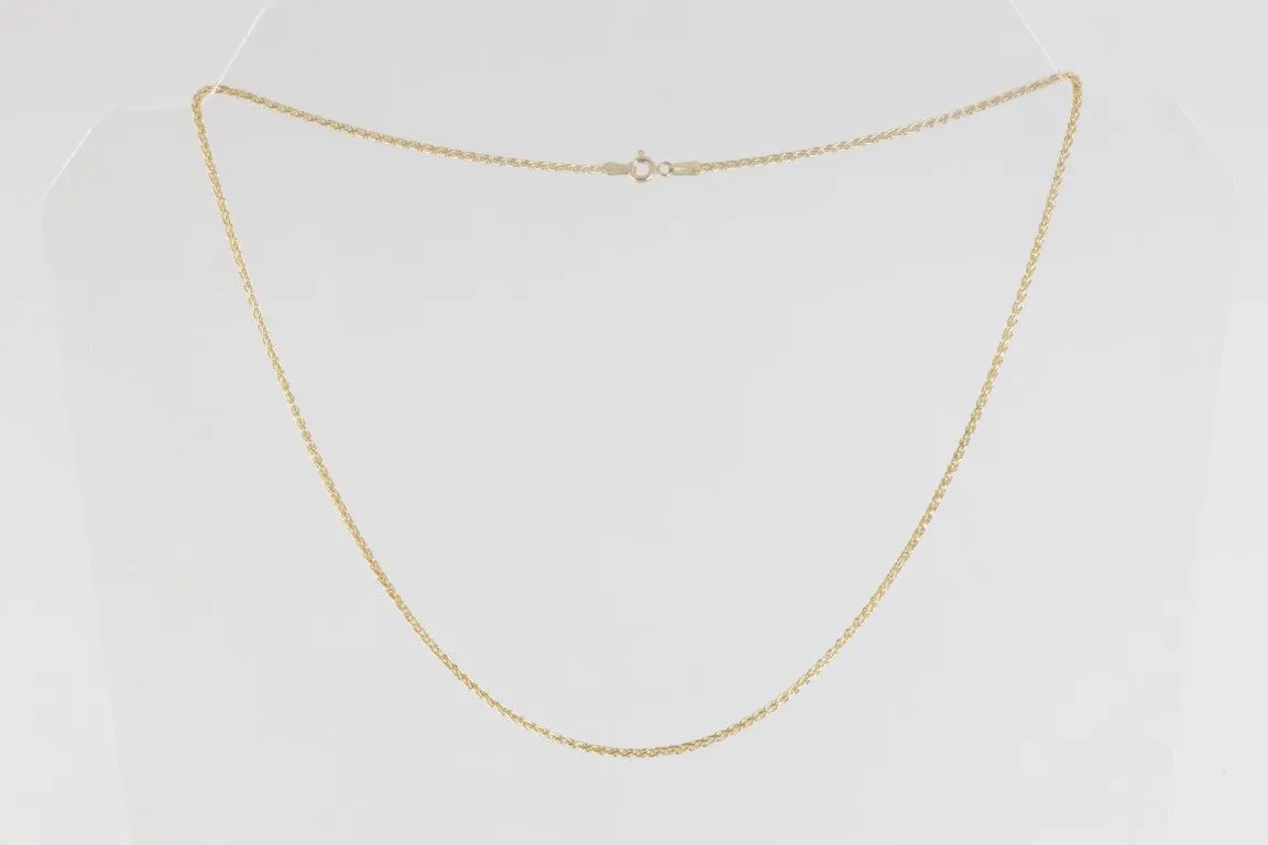 18” 18k Yellow Gold Wheat Chain Necklace (6.80g.)