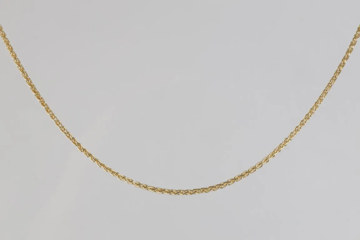 18” 18k Yellow Gold Wheat Chain Necklace (6.80g.)