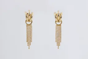 18k Yellow Gold Beaded Dangle Earrings (3.63g.)