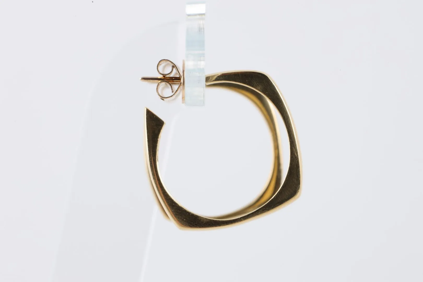 18k Yellow Gold Square Hoop Earrings (8.97g.)