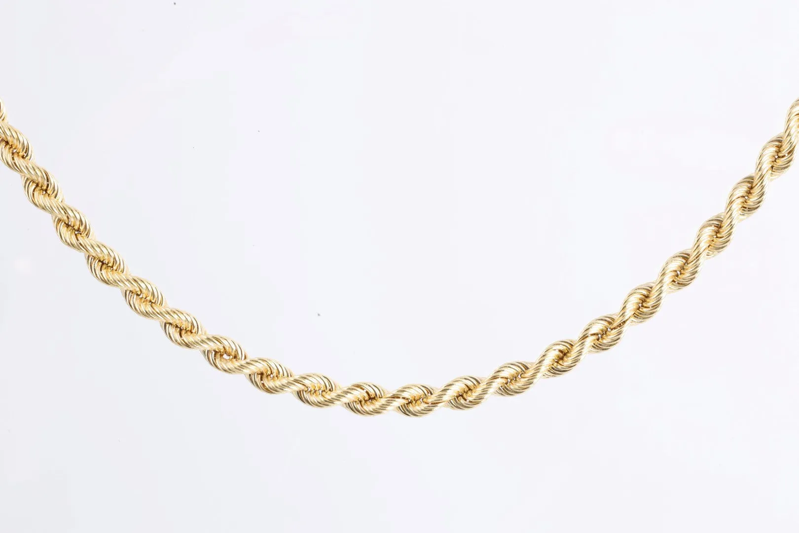 18" 18k Yellow Gold Twisted Rope Chain (9.75g.)