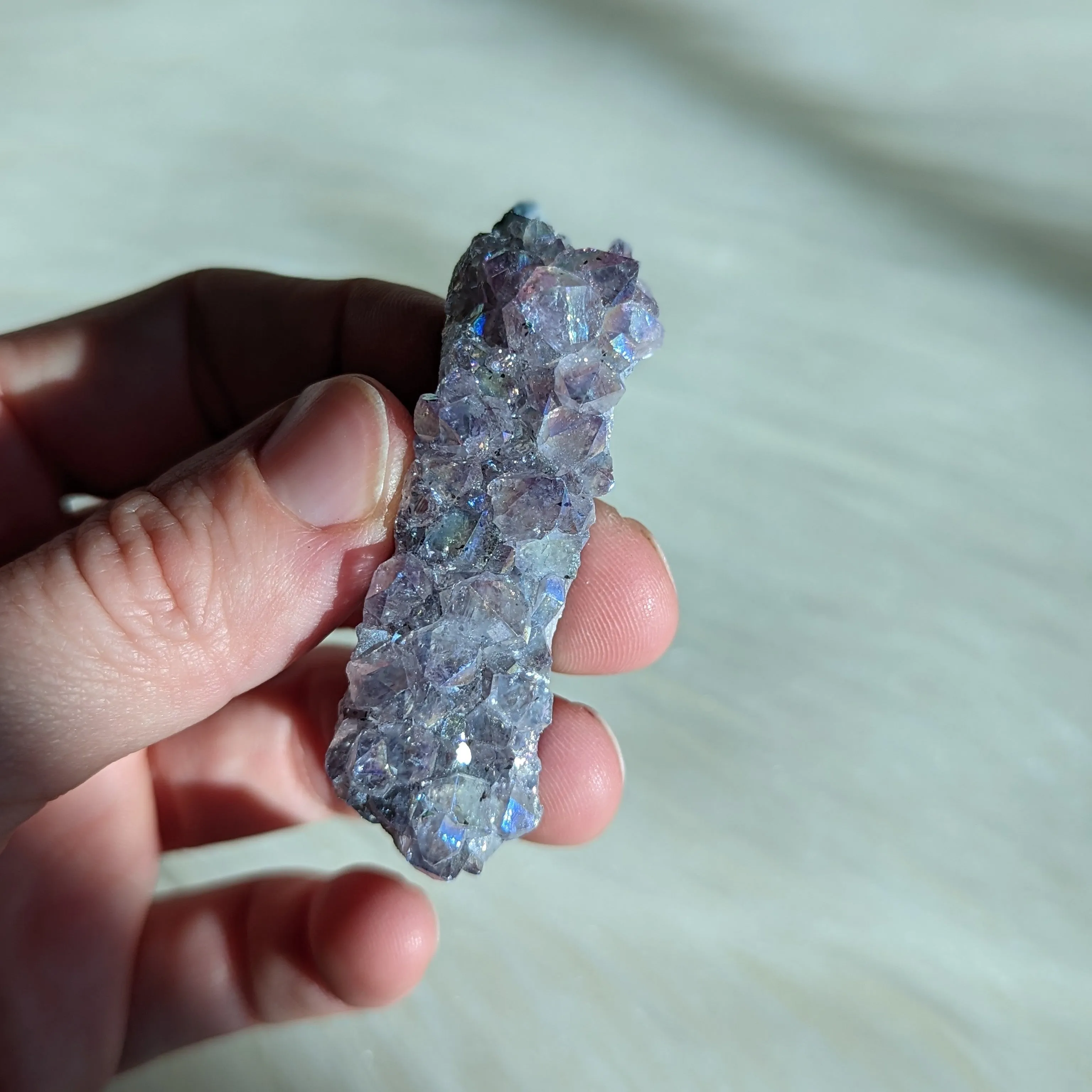 Adorable Angel Aura Amethyst Cluster #1 ~ Dazzling Rainbow Energy