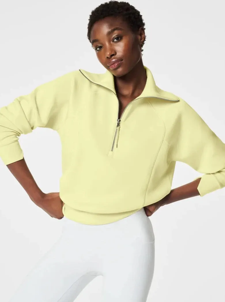 Air Essentials Spanx Half Zip - Lemon Lime