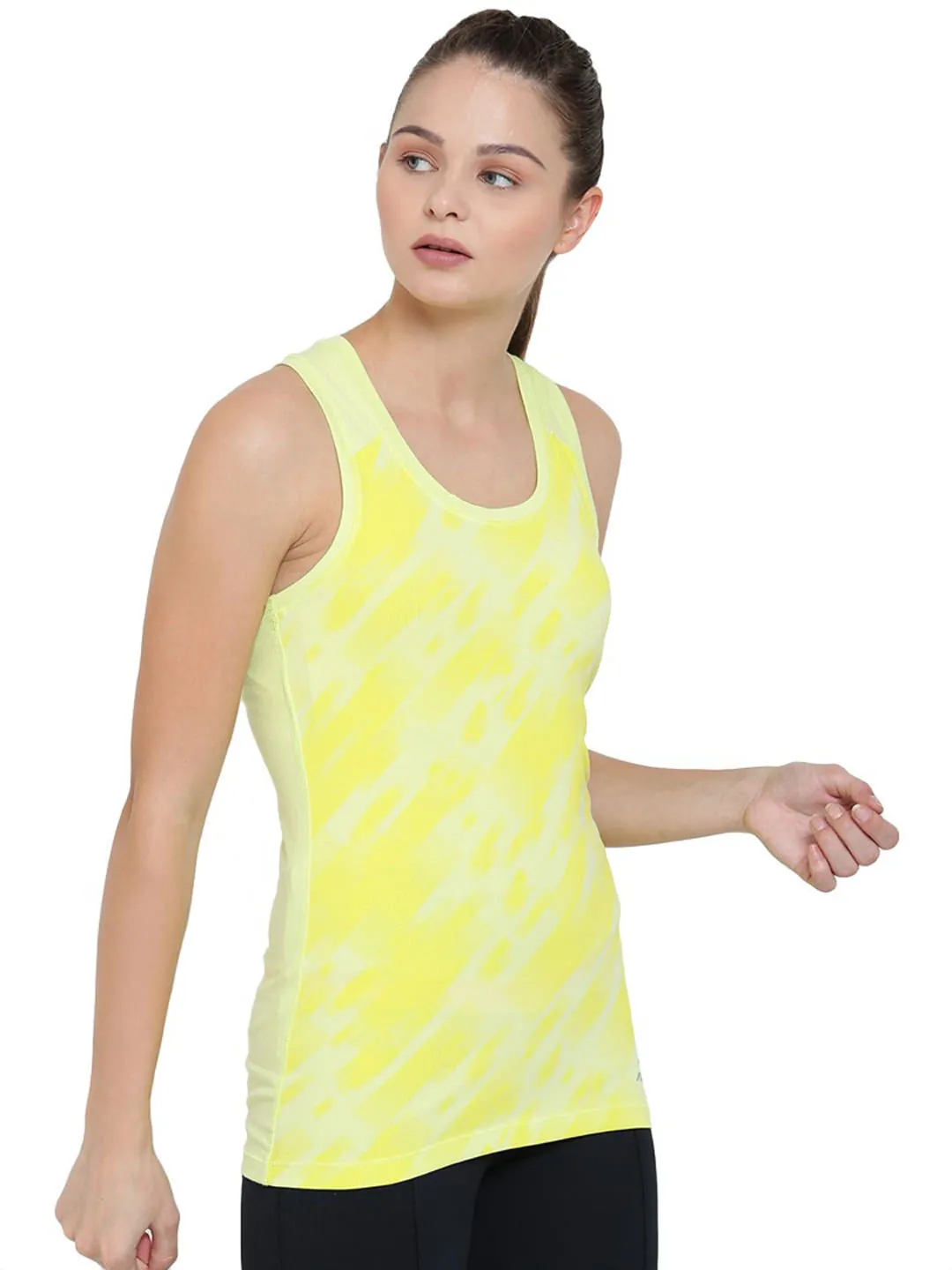 Alcis Full Print Yellow Tank Top