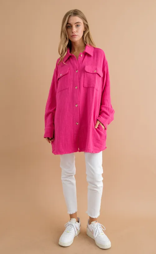 Ana Cotton Gauze Long Shirt