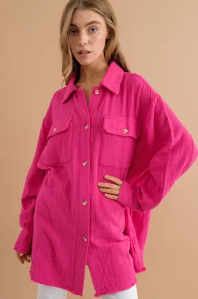 Ana Cotton Gauze Long Shirt