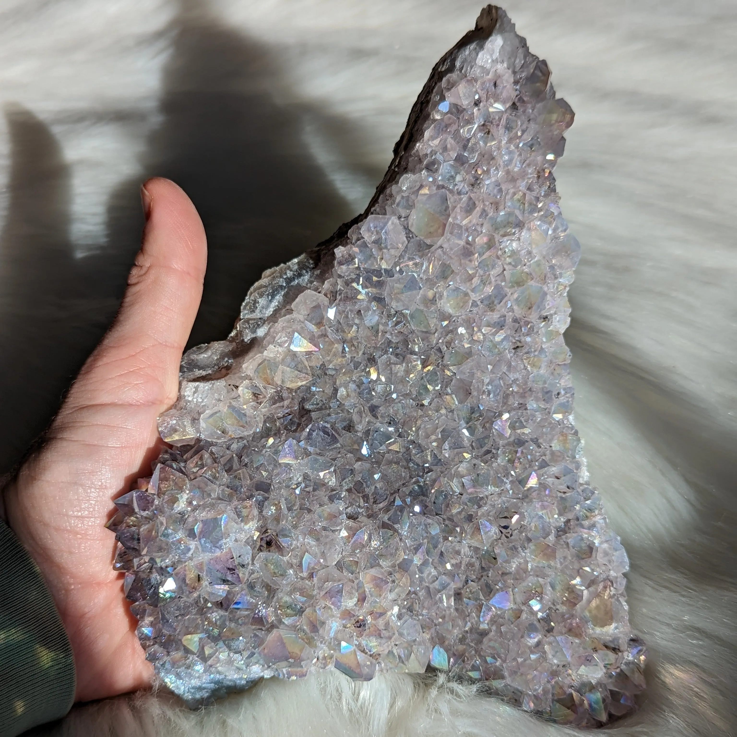 Angel Aura Amethyst Large Display Cluster  ~ Rainbow Bridge Energy