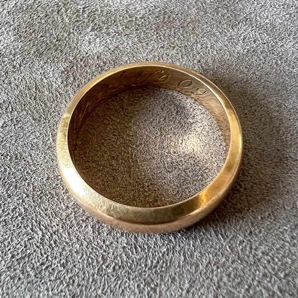 Antique Swedish Gold Band 1909