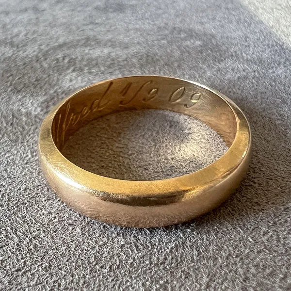 Antique Swedish Gold Band 1909