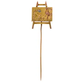 Art Nouveau Mixed Metals "Aesthetic Movement" Art Easel Stick Pin