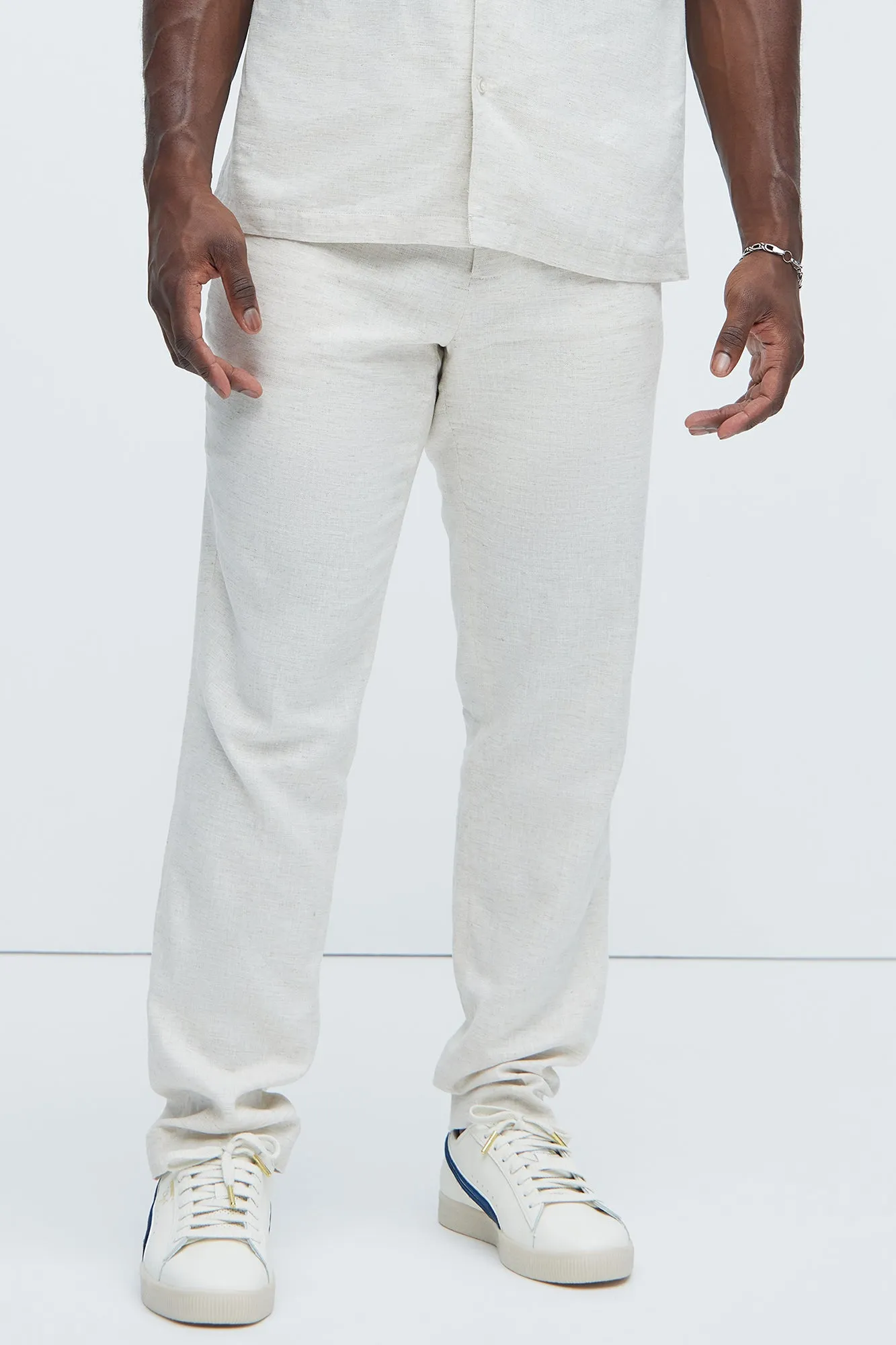 Bahamas Linen Suit Trousers - Oatmeal