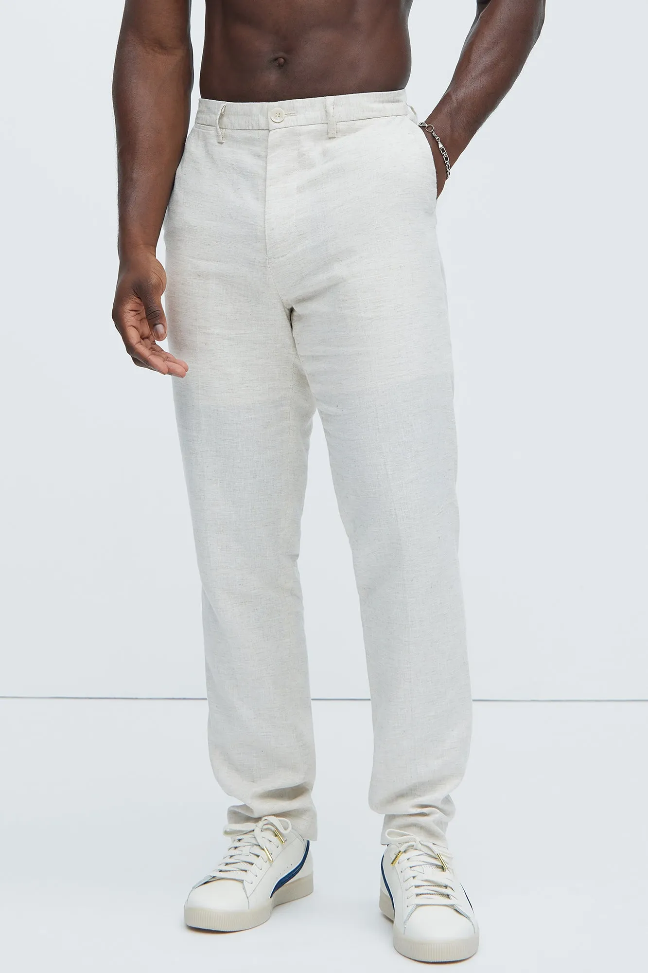 Bahamas Linen Suit Trousers - Oatmeal