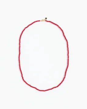 Bamboo Necklace in Red Coral