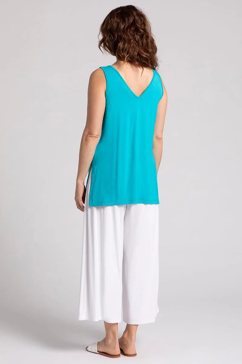 Bamboo Reversible Go To Tank | Turquoise