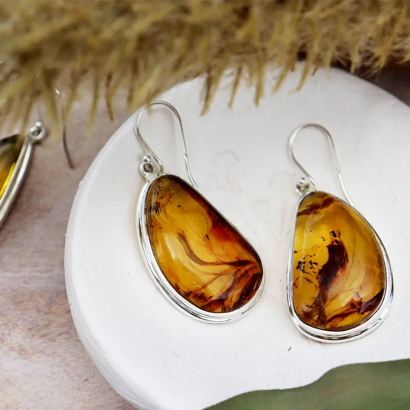 Bartley Amber Boho Earrings B