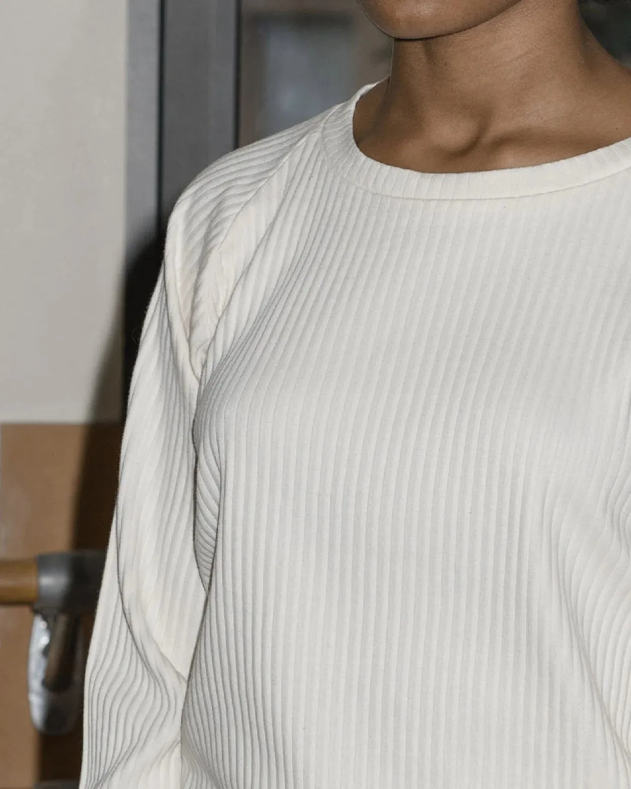 BASERANGE | BASIC SWEAT | OFF WHITE RIB