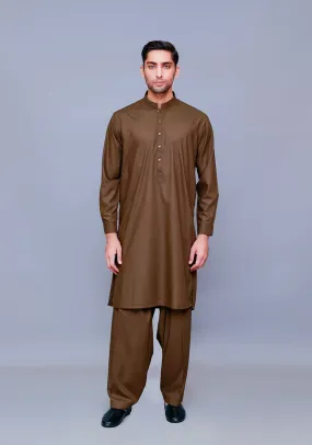 Basic Poly Viscose  Dark Olive  Classic Fit Suit