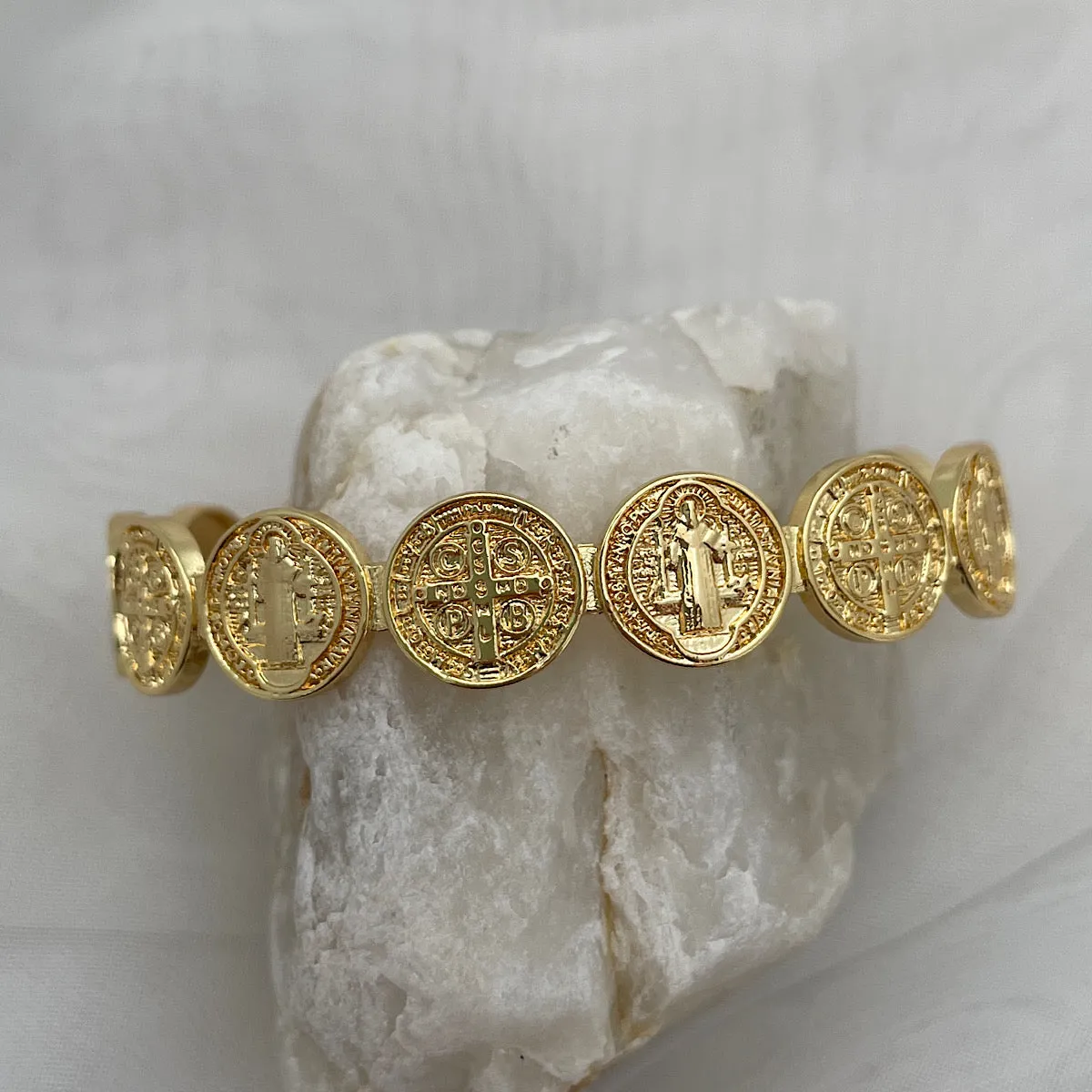 Benedictine Medal Coin Cuff