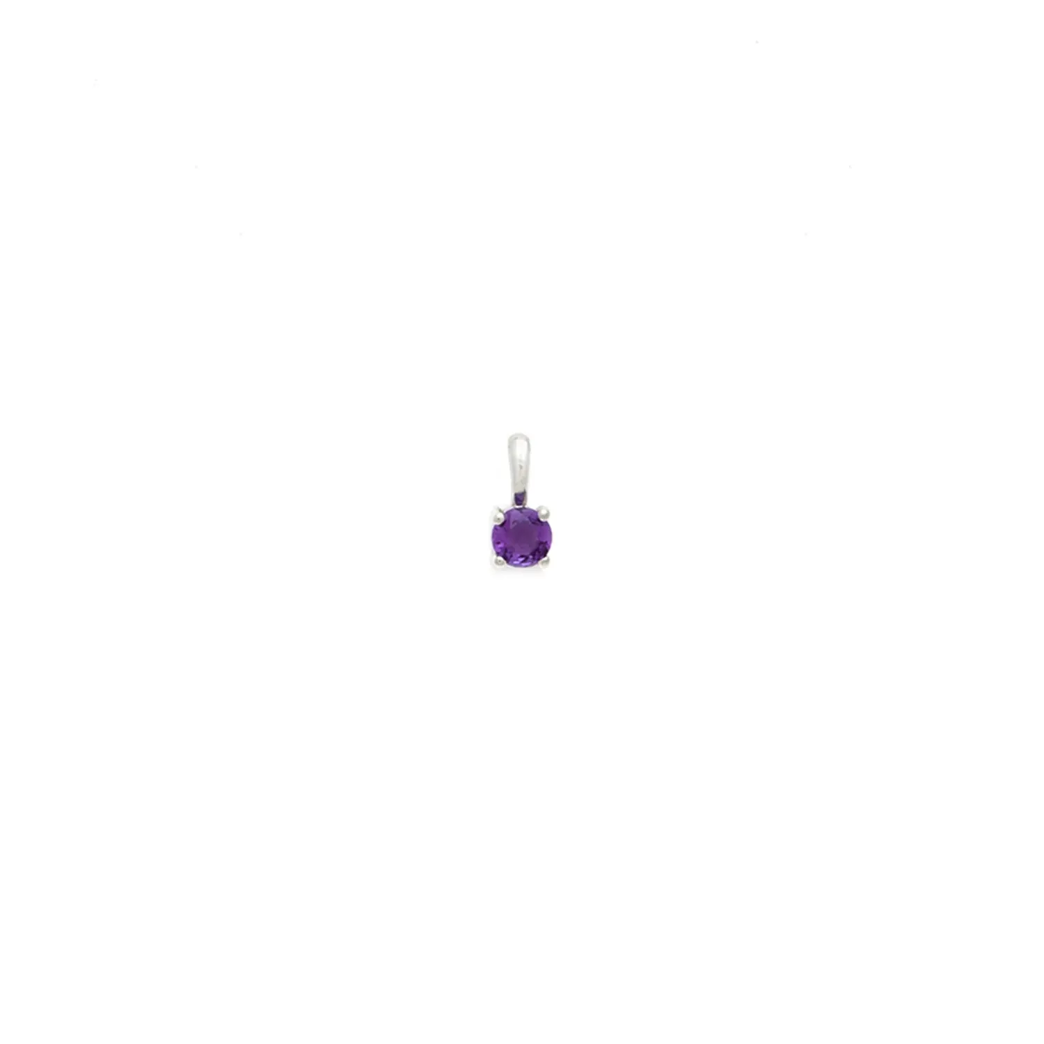 Birthstone Charm | Silver & Amethyst