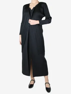 Black pleated long cardigan - Brand size 3