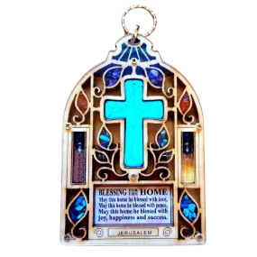 Bluenoemi Home Blessing Cross Christian Gift. Sourced in Jerusalem