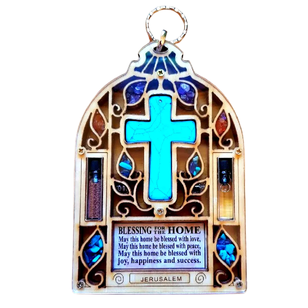 Bluenoemi Home Blessing Cross Christian Gift. Sourced in Jerusalem