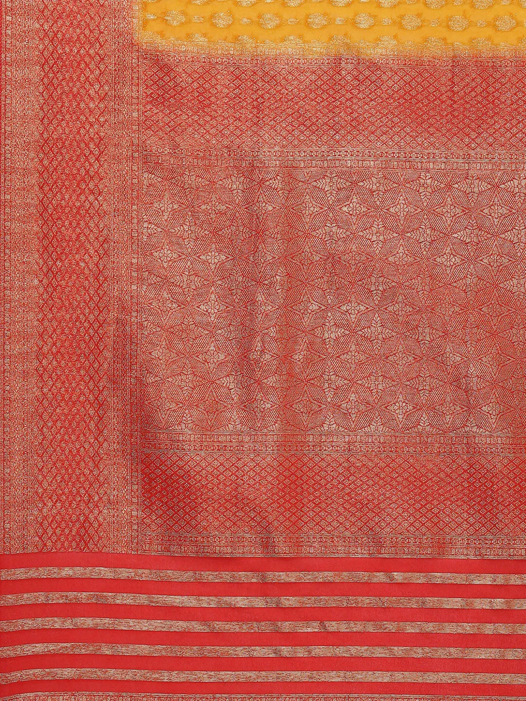 Brocade Zari Jaal Handloom Woven Saree