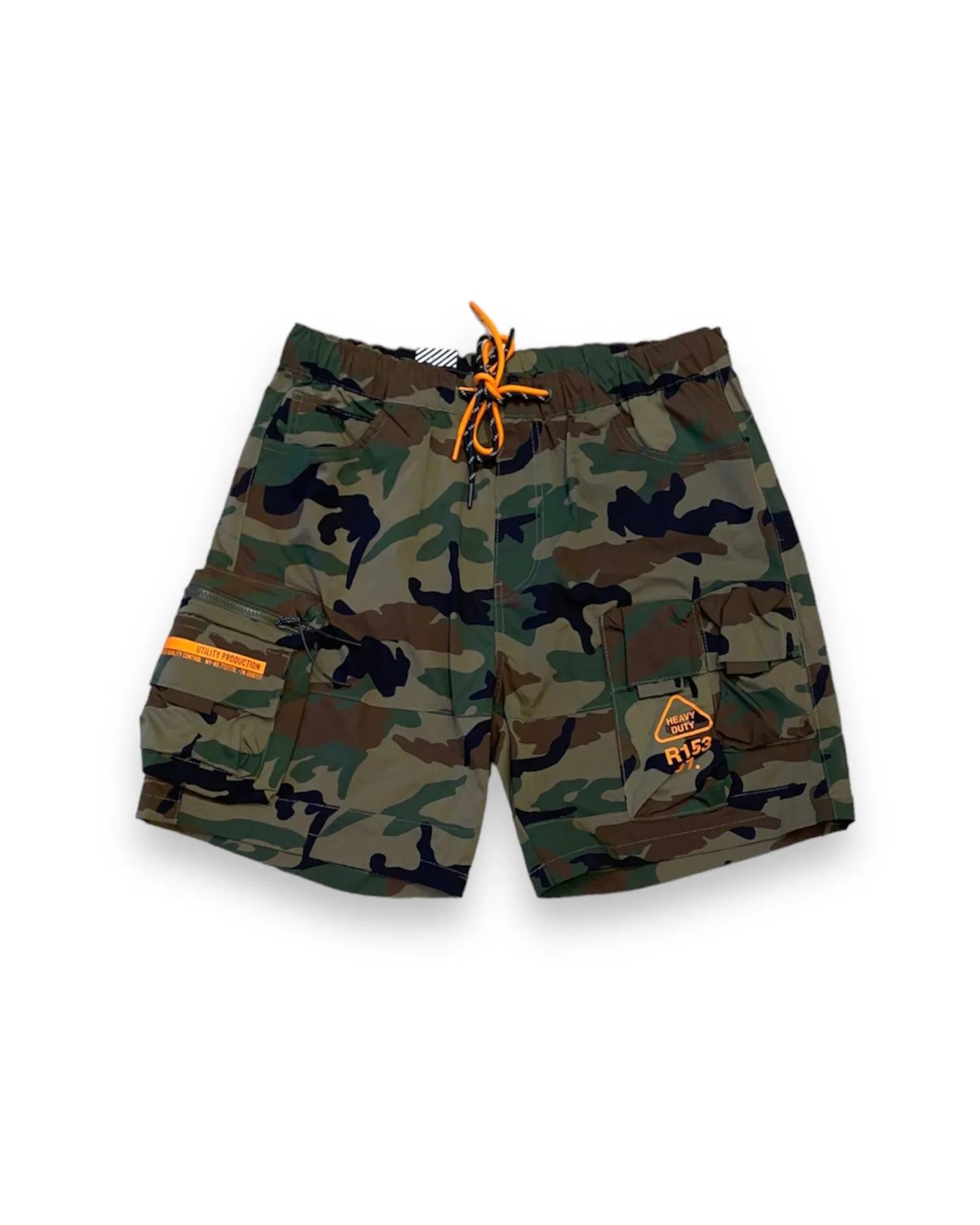 Camo Utility Nylon Cargo Shorts