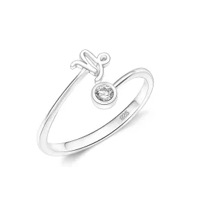 Capricorn Ring Sterling Silver Adjustable Zodiac Sign Ring