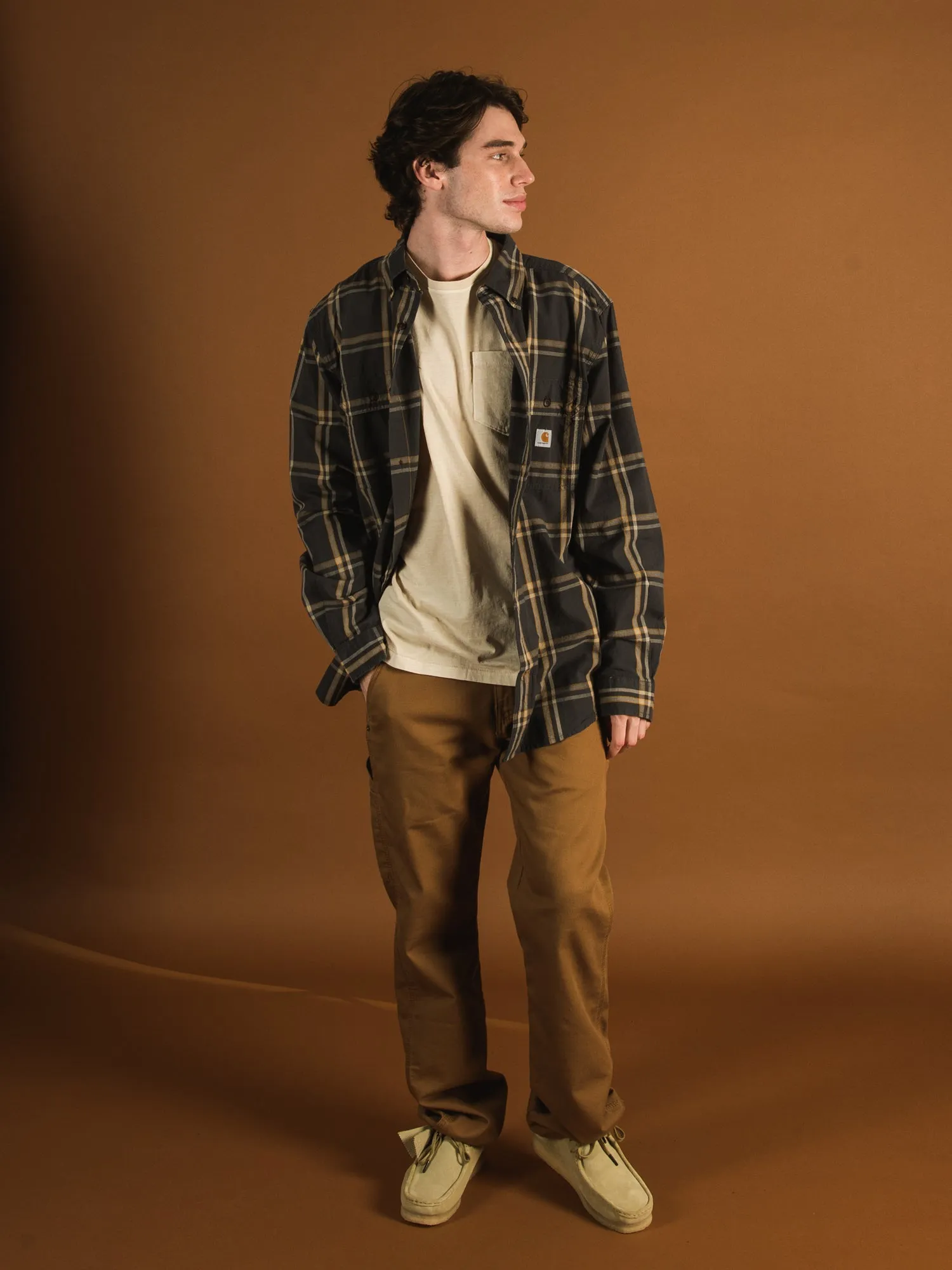 CARHARTT LOOSE FIT MIDWEIGHT LONG SLEEVE PLAID