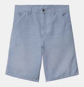 Carhartt WIP Single Knee Short in Bay Blue Aged Canvas