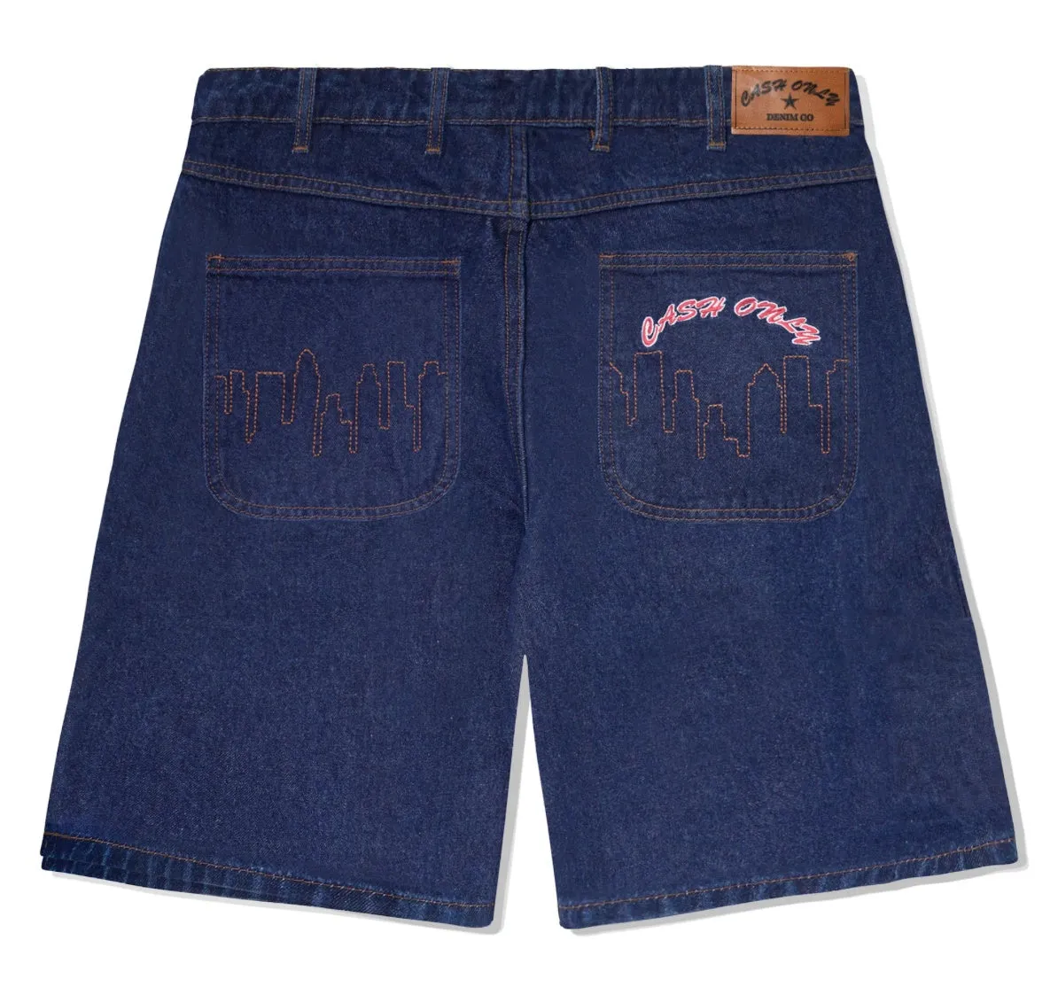 Cash Only Logo Denim Jorts / Raw Indigo