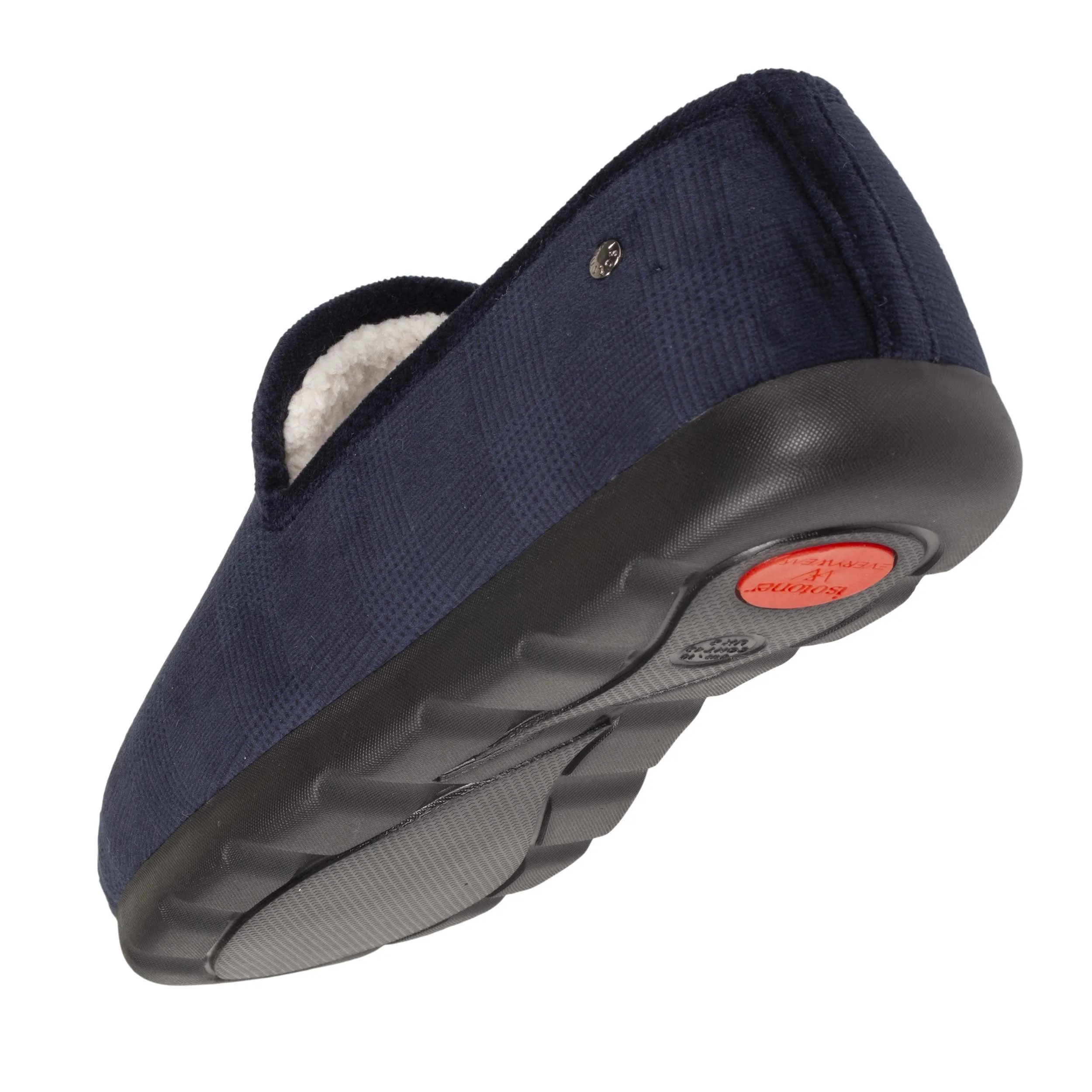 Chaussons charentaises Homme Marine Sherpa