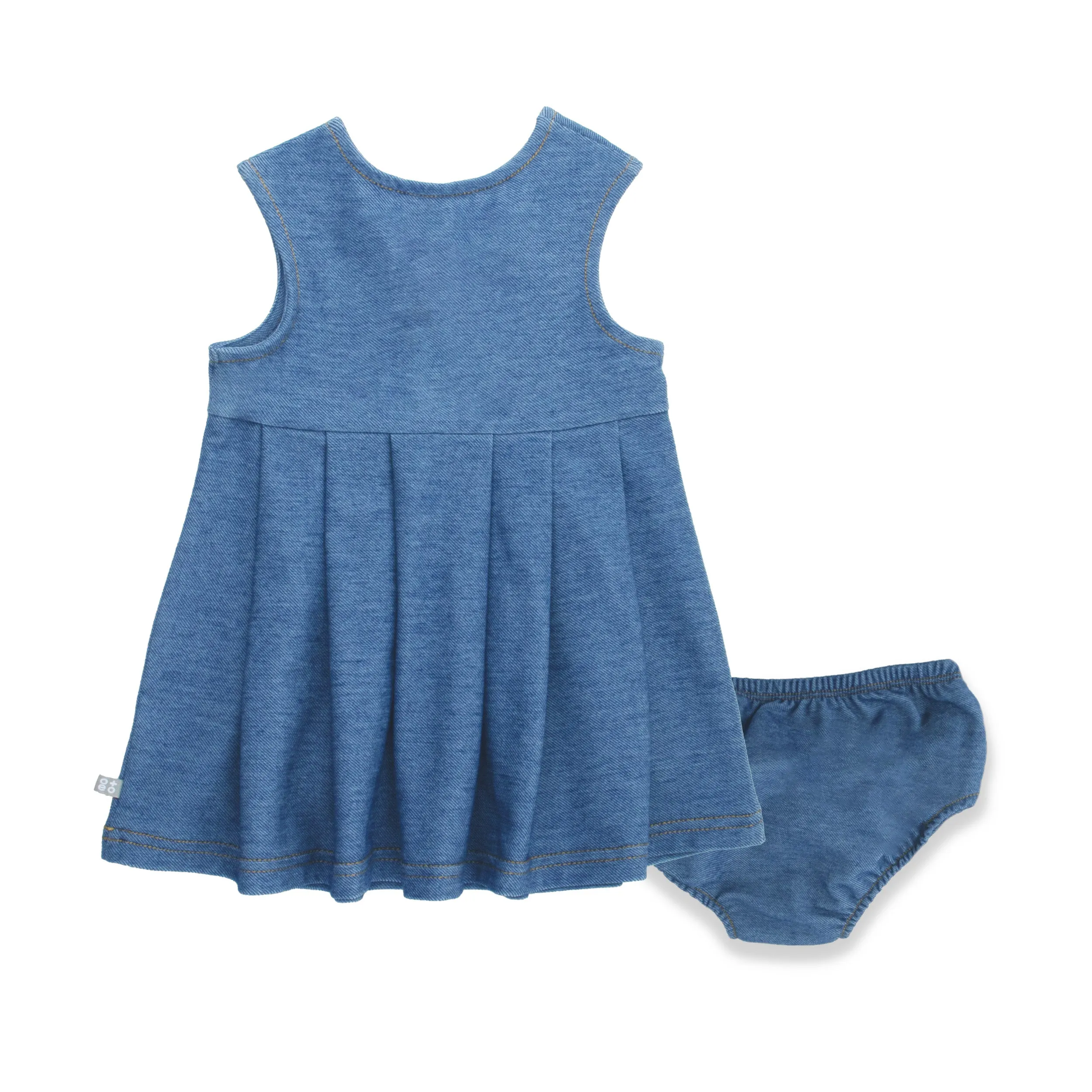 CNY Modern Blessings Baby Pleated Dress (Blue)