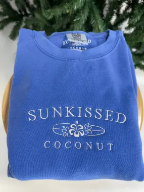 Comfort Colors Embroider Sunkissedcoconut Sweatshirt