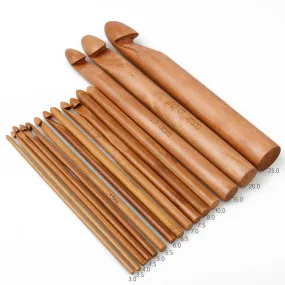 Crochet Needles Carbonized Bamboo Crochet Hooks Set Needles Hooks Knit Crafts supplies 15 Sizes/set 10315850