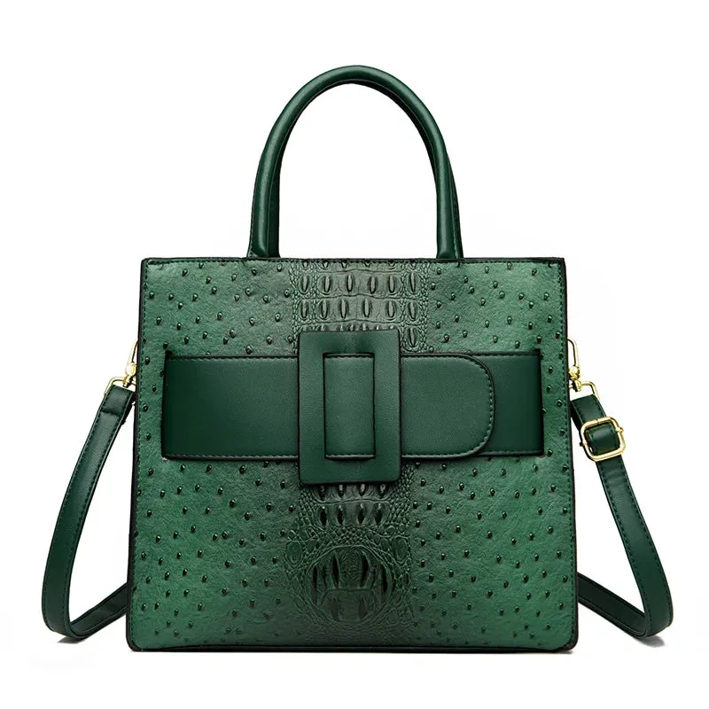 Croco Capacious Handbag