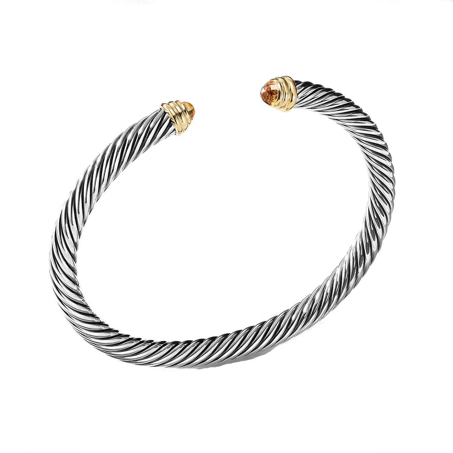 David Yurman 5MM Classic Cable Bracelet with Gold