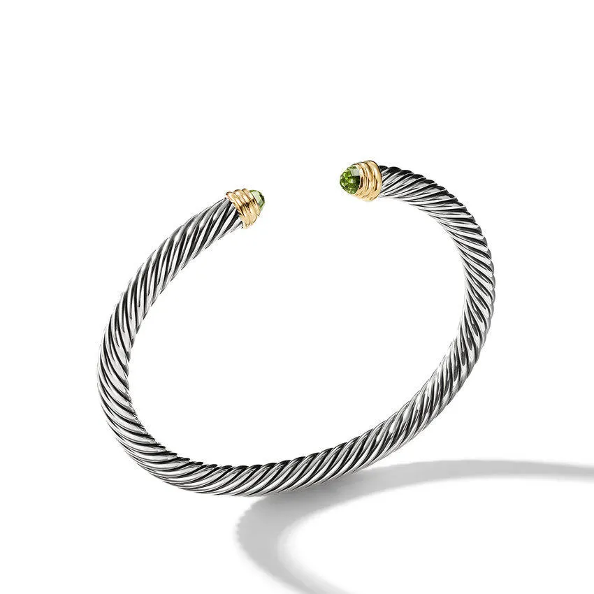 David Yurman 5MM Classic Cable Bracelet with Gold