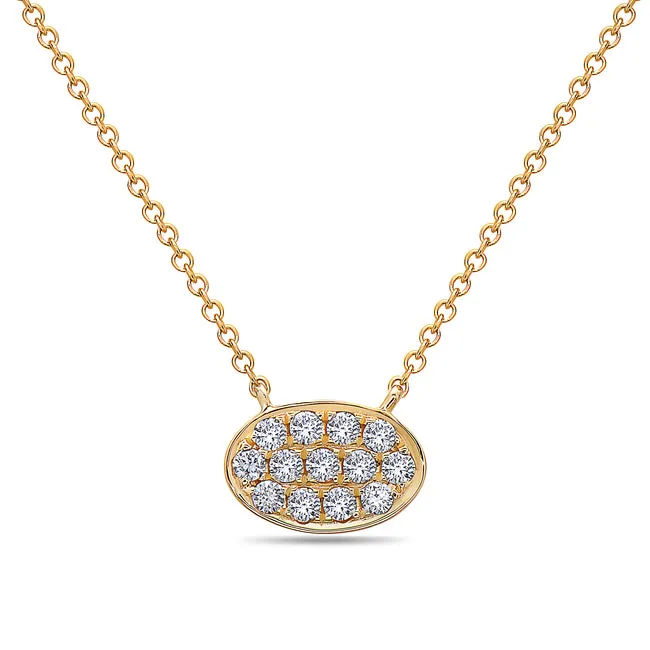 Diamond Pave Disc Pendant