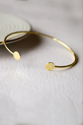 Dots & Dashes Gold Plated Sterling Silver Adjustable Bracelet