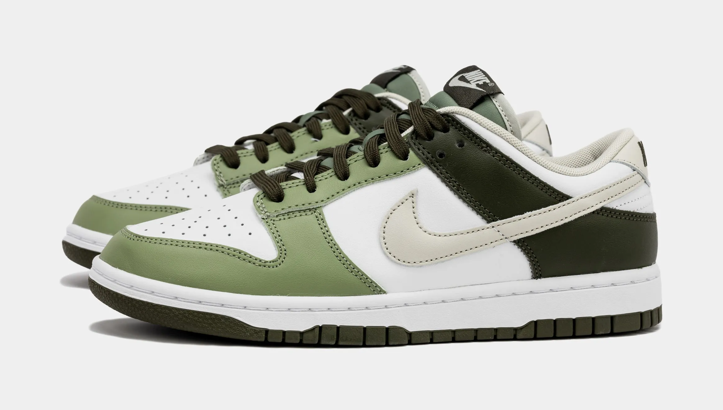 Dunk Low Oil Green Mens Lifestyle Shoes (Light Bone/Oil Green) Free Shipping