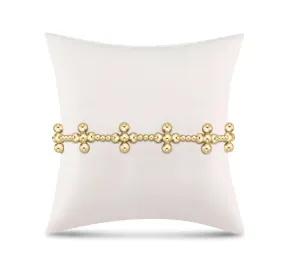 E Newton Signature Cross Sincerity Pattern Bead Bracelet