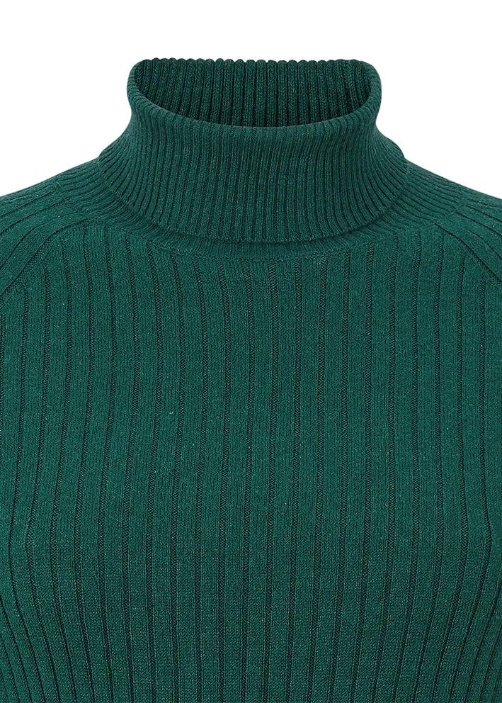 Esmé Studios June Roll Neck Knit ES322-206 Strik - Rain Forest