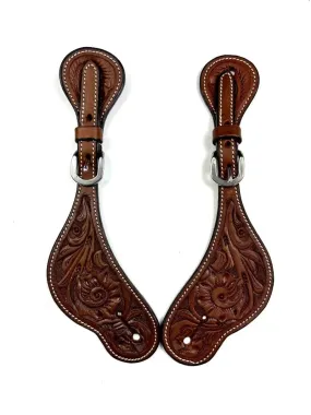 Ezy Ride Shaped Spur Strap with Floral Stamping (NE-AC-163)