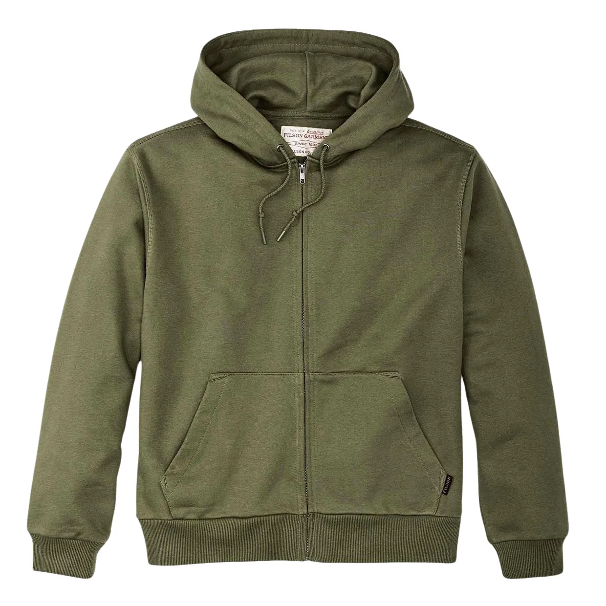 Felpa Uomo Filson Prospector Full-Zip Hoodie Verde Oliva