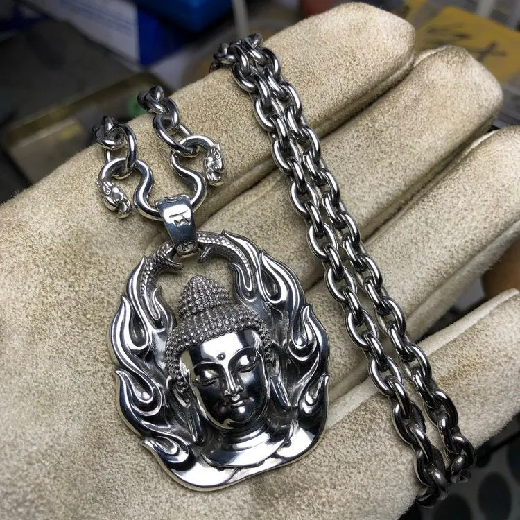 Flaming Buddha Chains Pendant